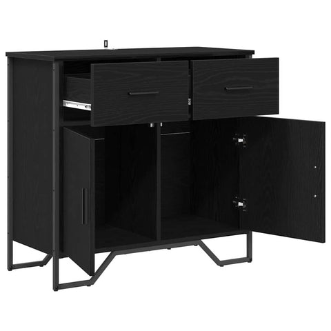 vidaXL Sideboard Black oak 79.5 x 35.5 x 74.5 cm Engineered wood
