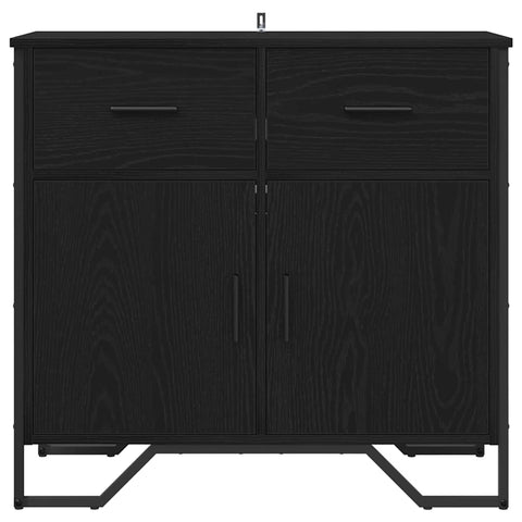 vidaXL Sideboard Black oak 79.5 x 35.5 x 74.5 cm Engineered wood