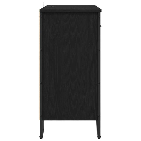 vidaXL Sideboard Black oak 79.5 x 35.5 x 74.5 cm Engineered wood