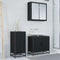 vidaXL Sideboard Black oak 35 x 35.5 x 76 cm Engineered wood