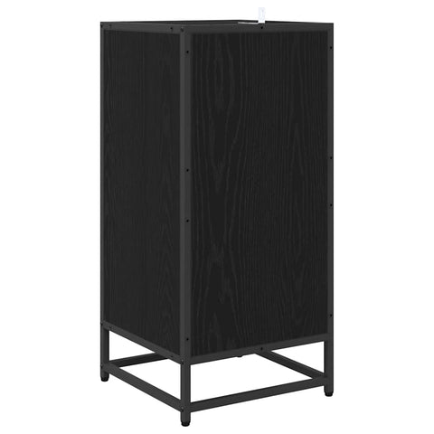 vidaXL Sideboard Black oak 35 x 35.5 x 76 cm Engineered wood