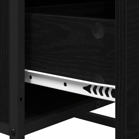vidaXL Sideboard Black oak 35.5 x 35 x 76 cm Engineered wood