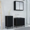 vidaXL Sideboard Black oak 35.5 x 35 x 76 cm Engineered wood