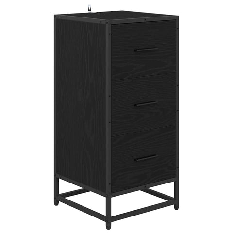 vidaXL Sideboard Black oak 35.5 x 35 x 76 cm Engineered wood