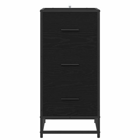 vidaXL Sideboard Black oak 35.5 x 35 x 76 cm Engineered wood