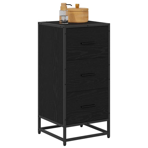 vidaXL Sideboard Black oak 35.5 x 35 x 76 cm Engineered wood