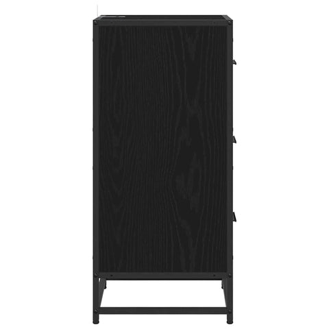 vidaXL Sideboard Black oak 35.5 x 35 x 76 cm Engineered wood