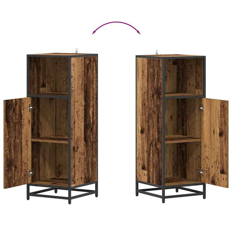 vidaXL Bathroom Cabinet Old wood 35 x 37.5 x 100 cm Engineered wood