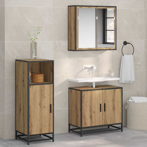 vidaXL Bathroom Cabinet Artisan oak 35 x 37.5 x 100 cm Engineered wood