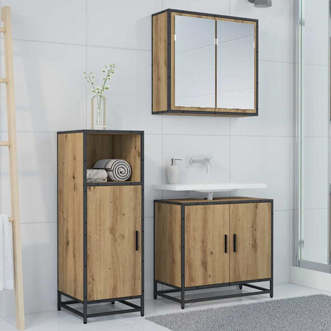 vidaXL Bathroom Cabinet Artisan oak 35 x 37.5 x 100 cm Engineered wood