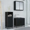 vidaXL Bathroom Cabinet Black oak 35 x 37.5 x 100 cm Engineered wood