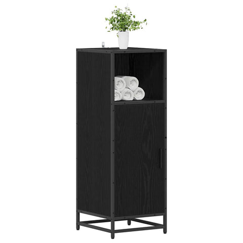 vidaXL Bathroom Cabinet Black oak 35 x 37.5 x 100 cm Engineered wood