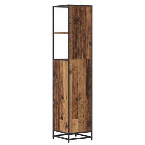 vidaXL Bathroom Cabinet with Drawer Old wood 35 x 37.5 x 166 cm