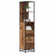 vidaXL Bathroom Cabinet with Drawer Old wood 35 x 37.5 x 166 cm