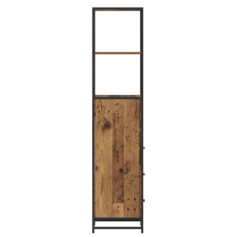vidaXL Bathroom Cabinet with Drawer Old wood 35 x 37.5 x 166 cm