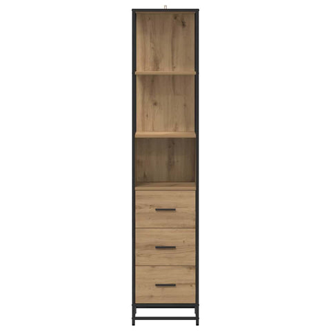 vidaXL Bathroom Cabinet with Drawer Artisan oak 35 x 37.5 x 166 cm