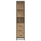 vidaXL Bathroom Cabinet with Drawer Artisan oak 35 x 37.5 x 166 cm