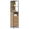 vidaXL Bathroom Cabinet with Drawer Artisan oak 35 x 37.5 x 166 cm