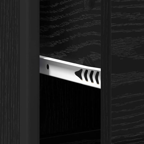 vidaXL Bathroom Cabinet with Drawer Black oak 35 x 37.5 x 166 cm