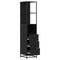 vidaXL Bathroom Cabinet with Drawer Black oak 35 x 37.5 x 166 cm