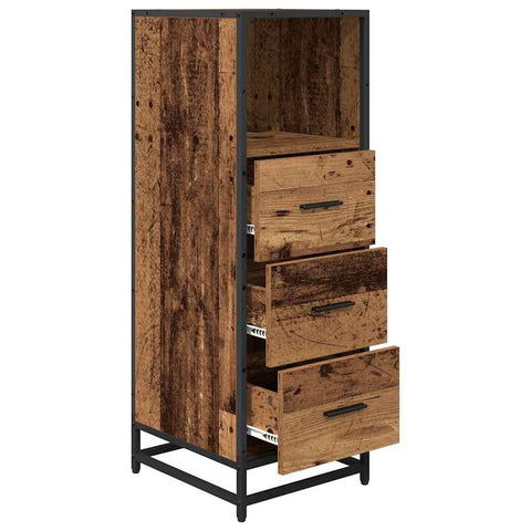 vidaXL Bathroom Cabinet Old wood 35 x 37.5 x 100 cm Engineered wood