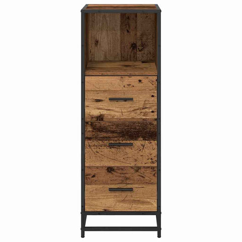 vidaXL Bathroom Cabinet Old wood 35 x 37.5 x 100 cm Engineered wood