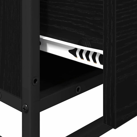 vidaXL Bathroom Cabinet Black oak 35 x 37.5 x 100 cm Engineered wood