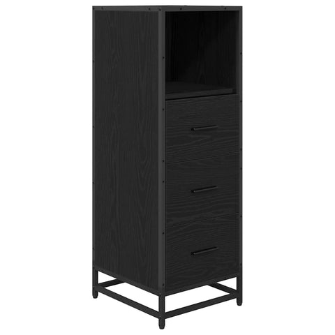 vidaXL Bathroom Cabinet Black oak 35 x 37.5 x 100 cm Engineered wood