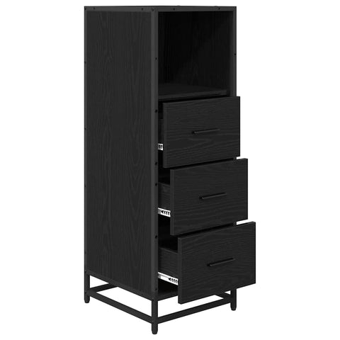vidaXL Bathroom Cabinet Black oak 35 x 37.5 x 100 cm Engineered wood