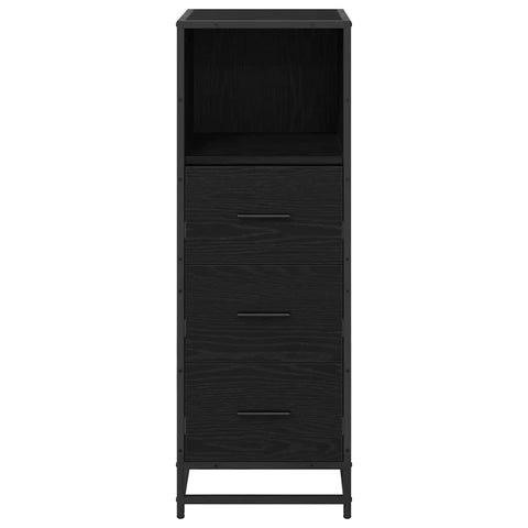 vidaXL Bathroom Cabinet Black oak 35 x 37.5 x 100 cm Engineered wood