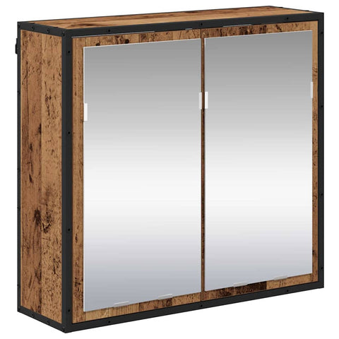vidaXL Bathroom Mirror Cabinet with Shelf Old wood 65 x 20 x 60 cm