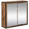 vidaXL Bathroom Mirror Cabinet with Shelf Old wood 65 x 20 x 60 cm