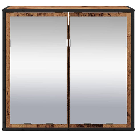 vidaXL Bathroom Mirror Cabinet with Shelf Old wood 65 x 20 x 60 cm