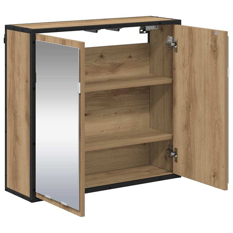 vidaXL Bathroom Mirror Cabinet with Shelf Artisan oak 65 x 20 x 60 cm