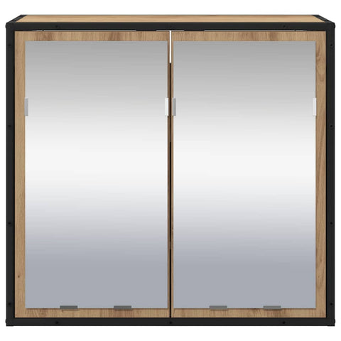 vidaXL Bathroom Mirror Cabinet with Shelf Artisan oak 65 x 20 x 60 cm