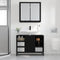 vidaXL Bathroom Mirror Cabinet with Shelf Black oak 65 x 20 x 60 cm