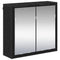 vidaXL Bathroom Mirror Cabinet with Shelf Black oak 65 x 20 x 60 cm
