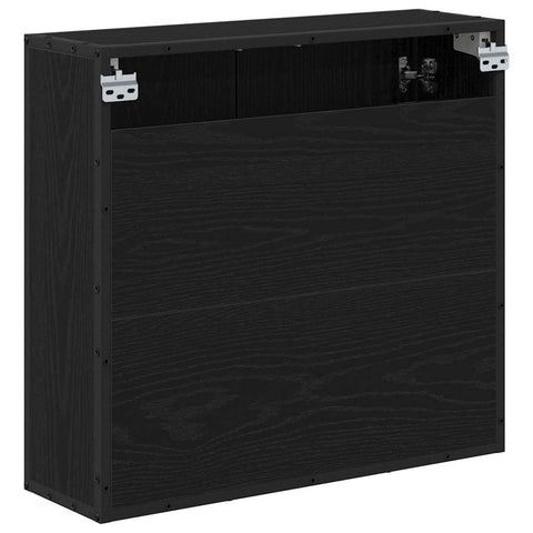 vidaXL Bathroom Mirror Cabinet with Shelf Black oak 65 x 20 x 60 cm
