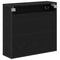 vidaXL Bathroom Mirror Cabinet with Shelf Black oak 65 x 20 x 60 cm
