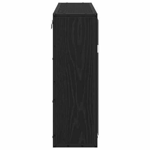 vidaXL Bathroom Mirror Cabinet with Shelf Black oak 65 x 20 x 60 cm