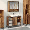 vidaXL Bathroom Mirror Cabinet with Shelf Old wood 65 x 20 x 60 cm