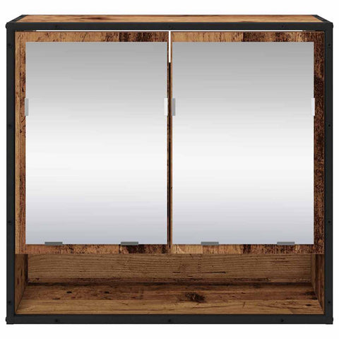 vidaXL Bathroom Mirror Cabinet with Shelf Old wood 65 x 20 x 60 cm