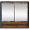 vidaXL Bathroom Mirror Cabinet with Shelf Old wood 65 x 20 x 60 cm