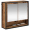 vidaXL Bathroom Mirror Cabinet with Shelf Old wood 65 x 20 x 60 cm