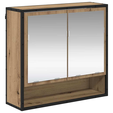 vidaXL Bathroom Mirror Cabinet with Shelf Artisan oak 65 x 20 x 60 cm