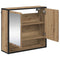 vidaXL Bathroom Mirror Cabinet with Shelf Artisan oak 65 x 20 x 60 cm