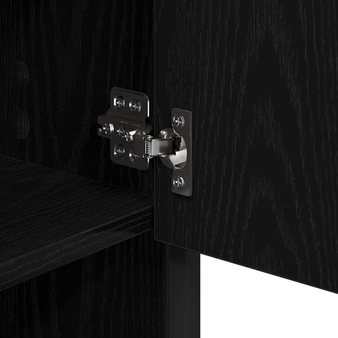 vidaXL Bathroom Mirror Cabinet with Shelf Black oak 65 x 20 x 60 cm