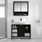 vidaXL Bathroom Mirror Cabinet with Shelf Black oak 65 x 20 x 60 cm