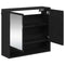 vidaXL Bathroom Mirror Cabinet with Shelf Black oak 65 x 20 x 60 cm