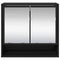 vidaXL Bathroom Mirror Cabinet with Shelf Black oak 65 x 20 x 60 cm